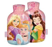 ARDITEX Botella Funda Agua Caliente Textil DISNEY Princesas. Idóneo para Niños, Suave y Resistente. Capacidad de 2 Litros y Dimensiones de 33x21x4,5cm