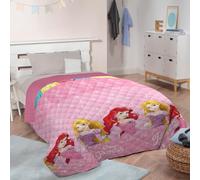Disney Princesa Colchas Bouti Infantiles para Niños Licencia Oficial,170 x 250 cm,Composición 100% poliéster. Gramaje 100 gr/m2,Cama 90-105 cm,Color Rosa