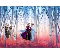 Komar Papel pintado fotográfico Disney Frozen Friends Forever, tamaño 368 x 254 cm (ancho x alto), Anna, Elsa, Frozen 2, Frozen 2, papel pintado, decoración de pared, habitación infantil 8-4102