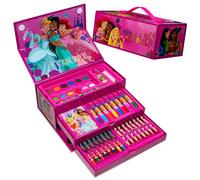 Disney Princesa Set de Maletin Pinturas Set para Niñas - Más de 40 Piezas, Estuche de Pinturas, Lápices de Colores, Marcadores y Suministros de Arte - Regalos Navidad