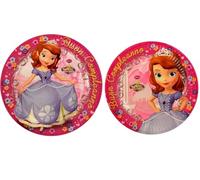 Disney Princesa Sofía (Sofia The First) 8 platos de papel de 23 cm + 8 platos de papel de 20 cm para fiesta de cumpleaños