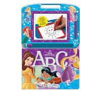 Disney Princesas ABC Lee y Dibuja - Recursos de aprendizaje para niños, una pizarra magnética, un lápiz fácil de usar, libro de cuentos de 22 páginas