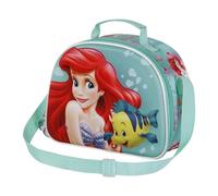 Disney Princesas, Bolsa Portamerienda 3D, 25.5 x 20 cm, Azul Ariel