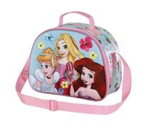 Disney Princesas, Bolsa Portamerienda 3D, 25.5 x 20 cm, Azul/Rosa Adorable