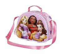 Disney Princesas, Bolsa Portamerienda 3D, 25.5 x 20 cm, Rosa Power