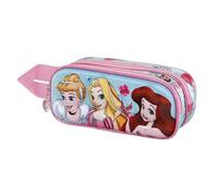 Disney Princesas Disney Adorable-Estuche Portatodo 3D Doble, Azul, 22 x 9,5 cm