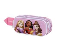 Disney Princesas Disney Power-Estuche Portatodo 3D Doble, Lila, 22 x 9.5 cm