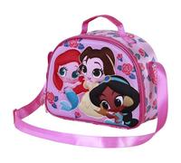Disney Princesas Flowers-Bolsa Portamerienda 3D, Rosa, 26 x 20 cm