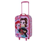 Disney Princesas Flowers-Maleta Trolley Soft 3D, Rosa, 17 x 33 x 52 cm, Capacidad 26 L