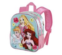 Disney Princesas-Mochila 3D Pequeña, 26 x 31 cm, Capacidad 8.5 L, Azul Adorable