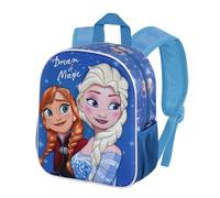 Disney Princesas-Mochila 3D Pequeña, 26 x 31 cm, Capacidad 8.5 L, Azul Dream