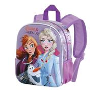 Disney Princesas-Mochila 3D Pequeña, 26 x 31 cm, Capacidad 8,5 L, Fucsia Friends