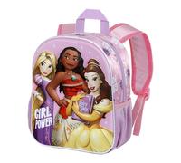 Disney Princesas-Mochila 3D Pequeña, 26 x 31 cm, Capacidad 8.5 L, Lila Power