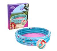 Disney Princesas Piscina Hinchable, Piscina Infantil Ariel Sebastian Flounder, Redonda Multicolor, 100 CM