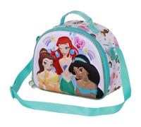 Disney, Bolsa Portamerienda 3D Unisex Kids, Multicolor Princesas, One size