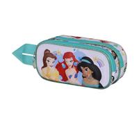 Disney Princesas Rainbows-Estuche Portatodo 3D Doble, Multicolor, 22 x 10 cm