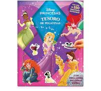 Disney Princesas Tesoro de Pegatinas - Libros de actividades para niños, 350 pegatinas reutilizables, pegatinas brillantes extra, 96 páginas de diversión