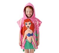 Disney Princesas Toalla Poncho para Niñas, Toalla de Playa, Ariel Toalla de Baño con Capucha, Toalla Natación Infantil