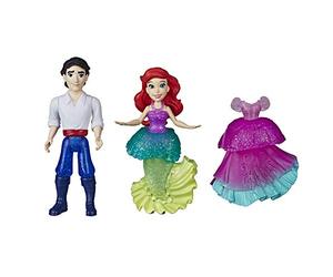 Disney Princess Ariel and Prince Eric - Muñeca pequeña Coleccionable, Juguetes de Moda con Vestido Extra