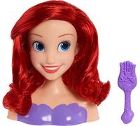 Disney Princess Ariel - Cabezal de peluquería (14 cm, con Cepillo para el Pelo para la diversión de Peinado, a Partir de 3 años, Just Play