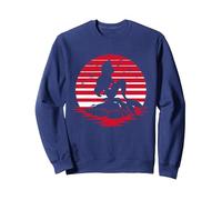 Disney Princess Ariel Red Holiday Silhouette Sudadera, Unisex para adultos, Azul Marino, XL