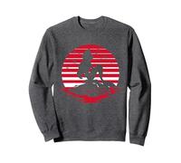 Disney Princess Ariel Red Holiday Silhouette Sudadera, Unisex para adultos, Jaspeado Oscuro, M