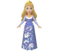 Disney Princess Aurora - Muñeca pequeña posable en traje brillante con falda extraíble, inspirada en la película
