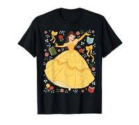 Disney Princess Belle Beauty and the Beast Collage Portrait Camiseta