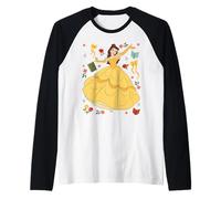 Disney Princess Belle Beauty and the Beast Collage Portrait Camiseta Manga Raglan