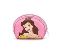 Disney Princess Belle-Monedero Ovalado Casual, Rosa, 12 x 9 cm