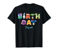 Disney Princess "Birthday Squad" Big Character Letters Camiseta