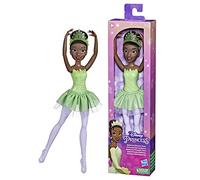 Disney Princess Boneca Princesas, Figura 28 cm com Acessórios - Princesa Tiana Bailarina - F4318 - Hasbro, Cor: Verde e Branco