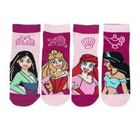 Disney Princess Calcetines para niñas y niños, calcetines para niños, multicolor, multicolor (4 unidades)