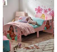 Disney Princess Cama para niñas pequeñas: construcción robusta de madera manufacturada, laterales protegidos, listones de madera, se adapta a colchones de 140 x 70 cm (colchón no incluido)