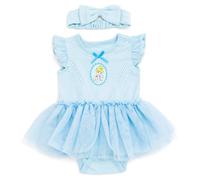 Disney Princess Cenicienta Beb Nias Cosplay Body con falda superpuesta y diadema traje azul pastel 12 meses