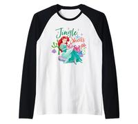 Disney Princess Christmas Jingle Shells Little Mermaid Ariel Camiseta Manga Raglan