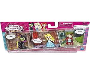 Disney Princess Comics Dolls, Aurora's Story Moments Long Walks with Maléfica y Prince Phillip, 3 Figuras de Juguete coleccionista y Tira de cómics