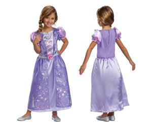 Disney Princess Disfraz de Rapunzel del 100 aniversario para niños, oficial de Disney by Disguise, hermosos detalles brillantes, detalles adorables, para niñas de 3 a 4, 4 a 6 y 7 a 8 años