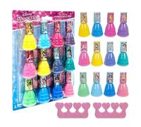 Disney Princess Esmalte al Agua 14 pzs con Separadores de Dedos