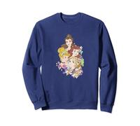 Disney Princess Floral Belle Cinderella Ariel Rapunzel C1 Sudadera