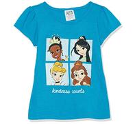 Disney Princess Girls T-Shirt-Cinderella, Belle, Tiana, Turquoise (TD), 3T