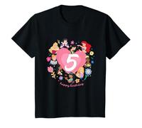 Disney Princess Heart 5 Years Old Happy Fifth Birthday Camiseta