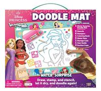 Disney Princess Imagine Ink Water Surprise Doodle Mat, juego de actividades de dibujo reutilizable sin desorden, bolígrafos de agua, plantillas, sellos, libro para colorear para niños a partir de 3