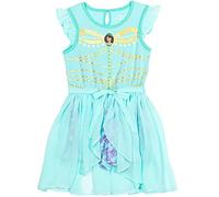 Disney Princess Jasmine Little Girls Tie Knot Sleeveless Costume Romper Turquoise 4-5