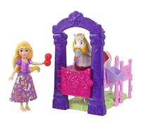 Disney Princess Juguetes, Rapunzel Maximus - Muñeca pequeña y caballo con juego estable, sillín y accesorios, apiladores de tiempo de cuentos, inspirado en enredos