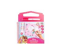 Disney Princess - Libro para colorear agua reutilizable para niños, color con juego de agua, diversión de pintura limpia sin color, páginas para colorear mágicas con cepillo de tanque de agua