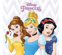 Disney Princess Lienzo Impreso de Belle, Cenicienta y Blancanieves (40 x 40 cm), Poliéster, Multicolor, 40x40x3.2 cm