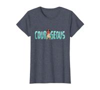 Disney Princess Moana Courageous Camiseta, Mujer, Azul Jaspeado, L