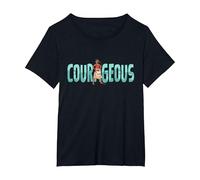 Disney Princess Moana Courageous Camiseta, Mujer tallas grandes, Negro, 2XL Grande
