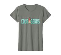 Disney Princess Moana Courageous Camiseta, Mujer, Verde militar jaspeado, XXL
